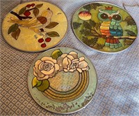 11 - 3 PIECES STAINED GLASS ART (J4)