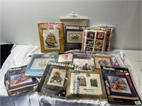 Box of needlepoint kits- see pictures