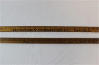 Westerly Furniture Company Wooden Yard Sticks