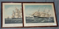 (2) Clipper Ship Lithographs, Currier & Ives