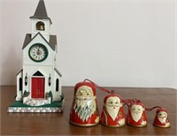 Vintage Bell Set w/ Avon Clock Tower