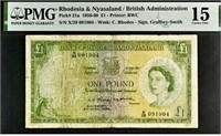 Rhodesia & Nyasaland 1 Pound 1956 Fancy SN RDSxB