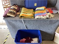 Handmade Blanket and Crochet Afghans in Tote