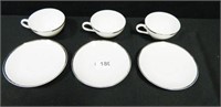 Nasco Parisienne Cups/Saucers - 3 each