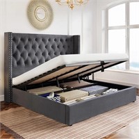 Willa Arlo Upholstered Storage King Bed $799