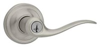 Signature Satin Nickel Tustin Entry Lever With