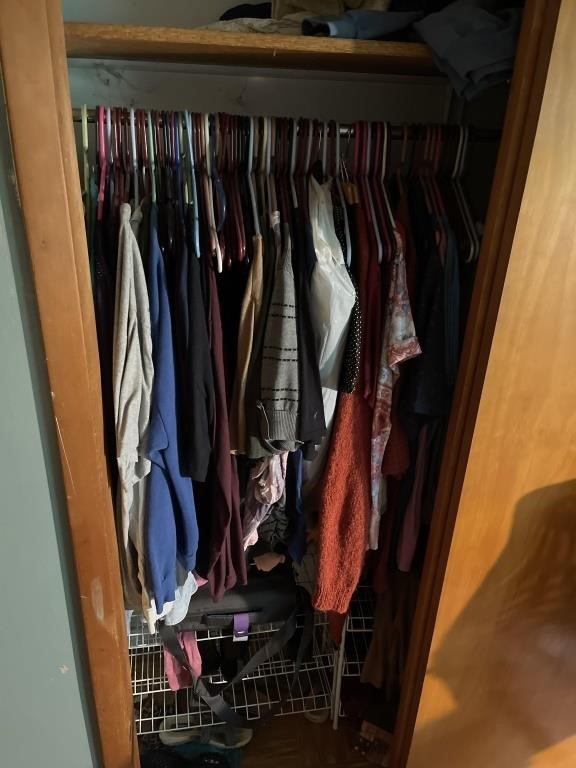 Closet full of clothing