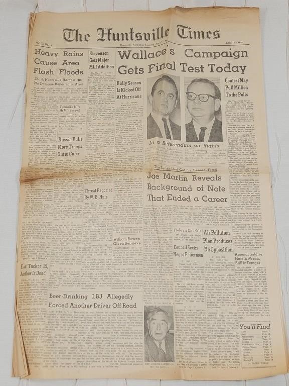 APRIL 7, 1964 THE HUNTSVILLE TIMES NEWSPAPER