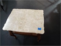 Small  Marble Table 25" × 20" × 21" Tall