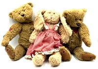 (2) Antique Teddy Bears & International Silver Co.