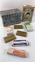 Collection of vintage boxes / first aid