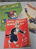 Vintage Mid Century Coloring Books Uncle wiggily,