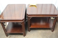 Pair of Hardwood End Tables