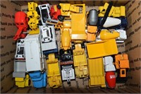 Flat Full of Diecast Construction Vehicles