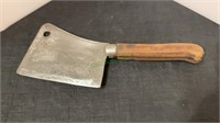 Vintage #7 meat cleaver measures 14