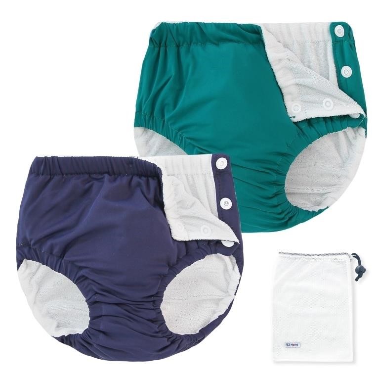 EZ Moms 2 Packs Baby Reusable Swim Diapers Soft an