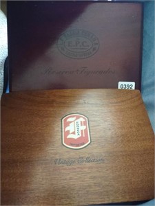(4) Wood Cigar Cases