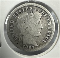 1897 Silver Barber Dime