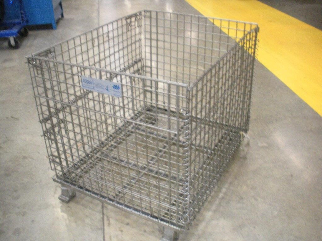Steel Tool/Parts Bin w/Collapsible Sides  40x33x34