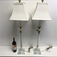 Pair of Crystal tile lamps
