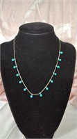 Silver and turquoise necklace