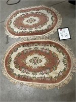 (2) Wool Oval Rugs 3ft x 5ft