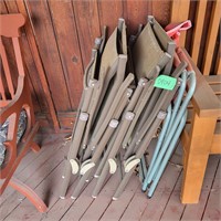 B404 Four folding lawn chairs