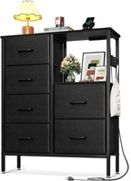 AODK Dresser with Charging Station  6 Drawers