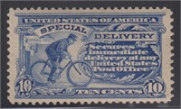 US Stamps #E6 Mint H with small gum bend, CV $240