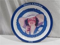 Round Metal Coca Cola Tray 12 1/4" Dia