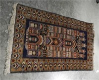 Primitive wool pile prayer rug (3ft x 4ft)