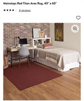 Mainstays Red Titan Area Rug, 40" x 60"