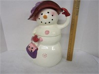 Cookie Jar - Red Hat Snow Lady