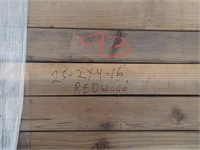 Lumber 25 - 2X4X16  Redwood