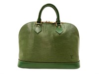 Louis Vuitton Epi Green Alma Hand Bag