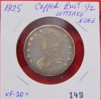 1825 Capped Bust Half, VF-20