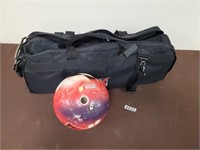 Nascar bowling ball with bag
