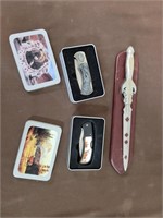 Bear and deer folding knives and dagger