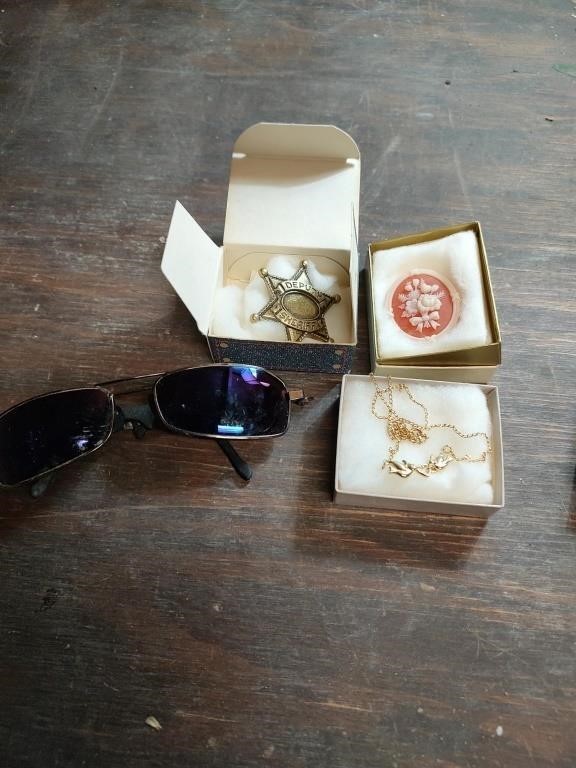 3 Pieces of Avon Jewelry and Sun Glasses