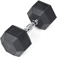 J Fit Rubber Hex Dumbbell (Single) 50-Pound