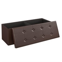 E10068  SONGMICS 43" Leather Ottoman Bench