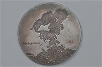 3.2ozt Silver .999 RioDeJaneiro Antartica Round