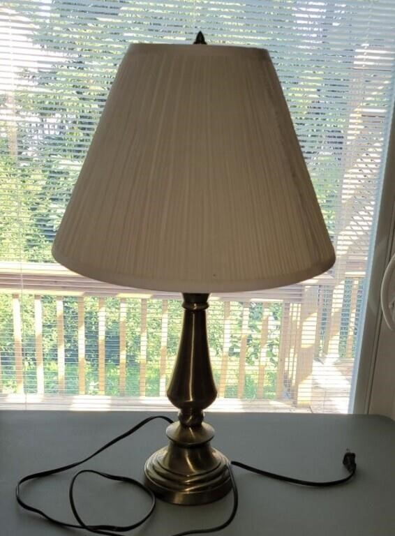 Brass Accent Lamp 26.5" Shade 16"