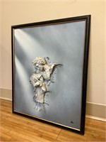 Raised Relief Signed Wall Art Lovers Sculpture