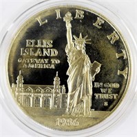 1986 Statue of Liberty/Ellis Island 90% Ag dollar
