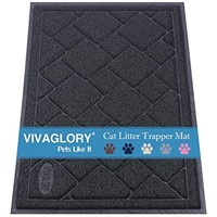 VIVAGLORY Cat Litter Tray Mat, Durable Litter Box