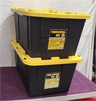 (2) Professional Box 27gal Storage Totes