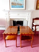 PAIR OF FRENCH PROVINCIAL END TABLE
