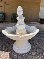 Painted Cement Fountain