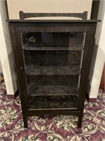 Ebony Stained Wood Display Cabinet